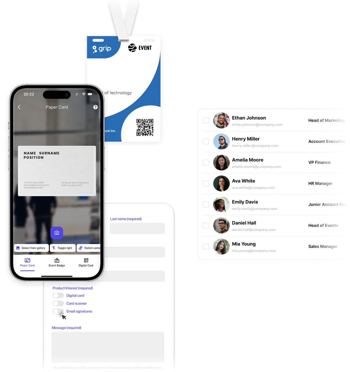 Simplifying sharing and capturing contact information: Capture leads with context, not just a name