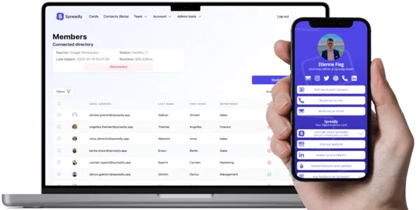 Digital Business Cards for Companies: Digital business cards for your team