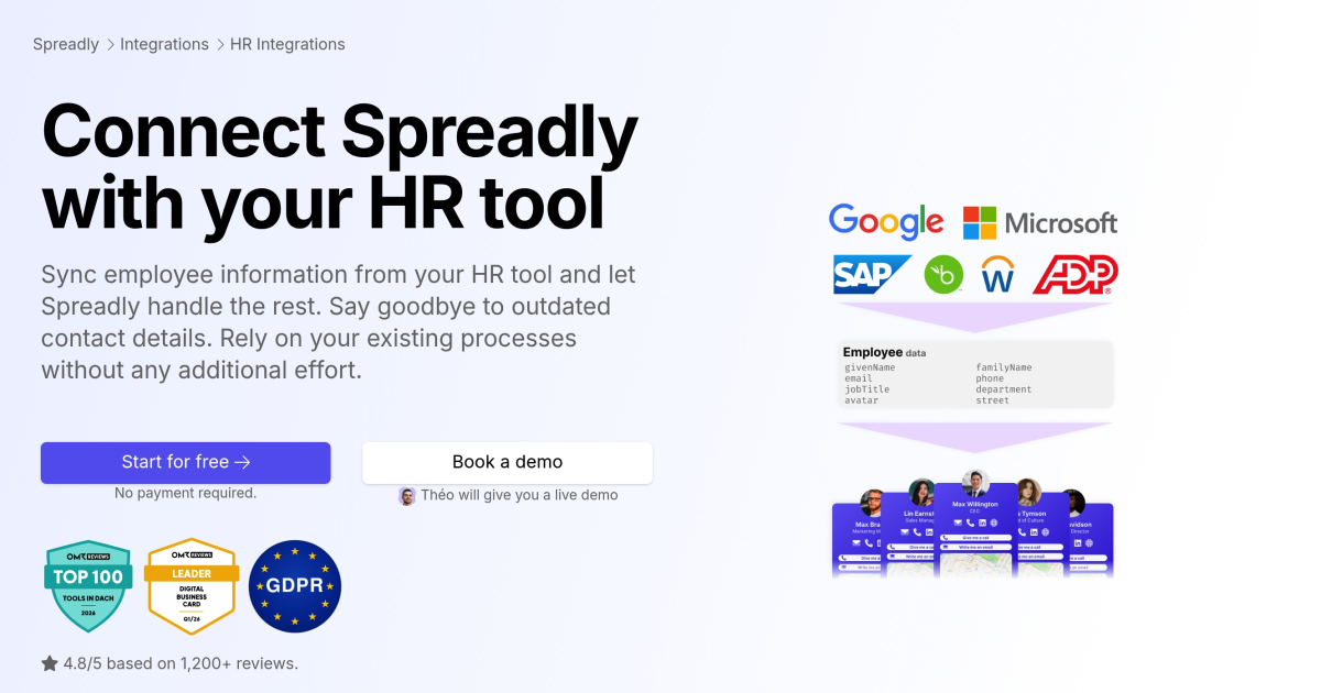 HR Integrations for Spreadly