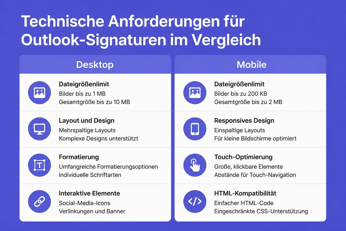 Mobile signature technical requirements