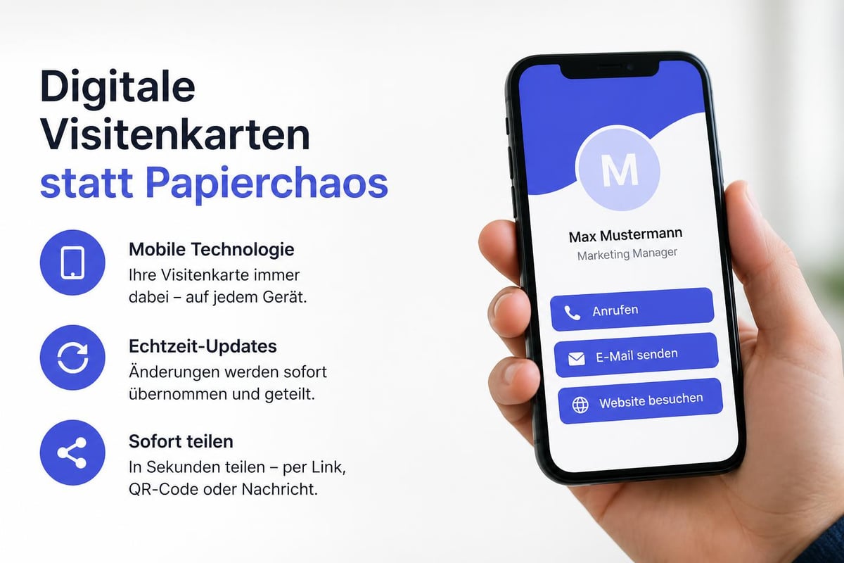 Digital business card benefits