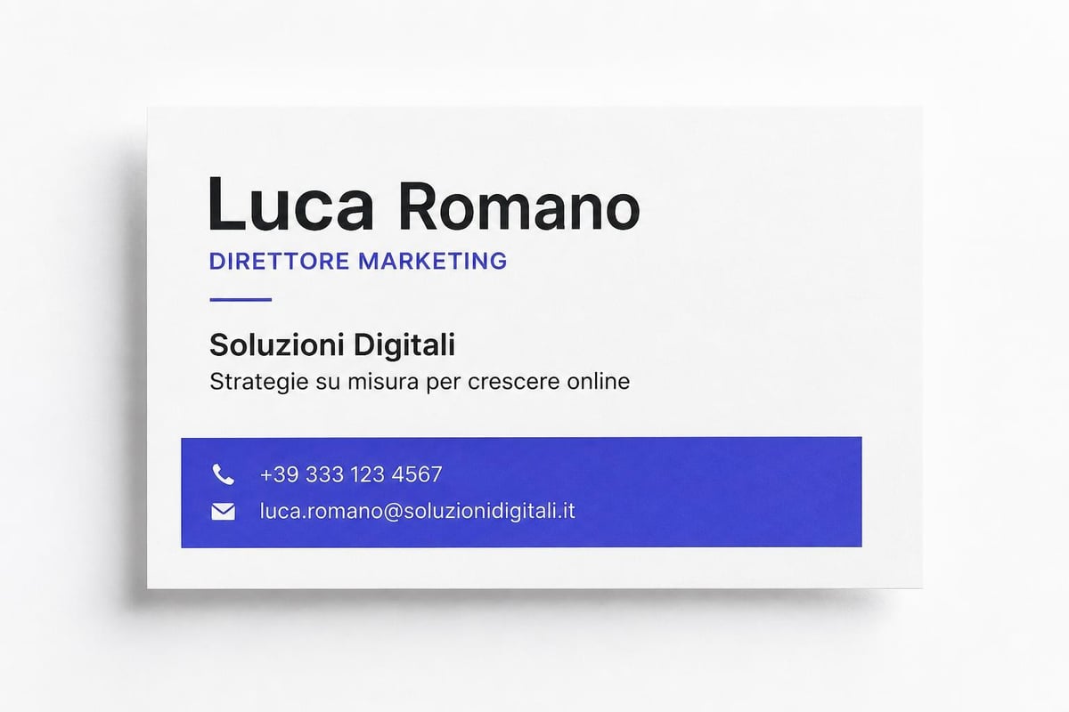 Gerarchia tipografica biglietti da visita