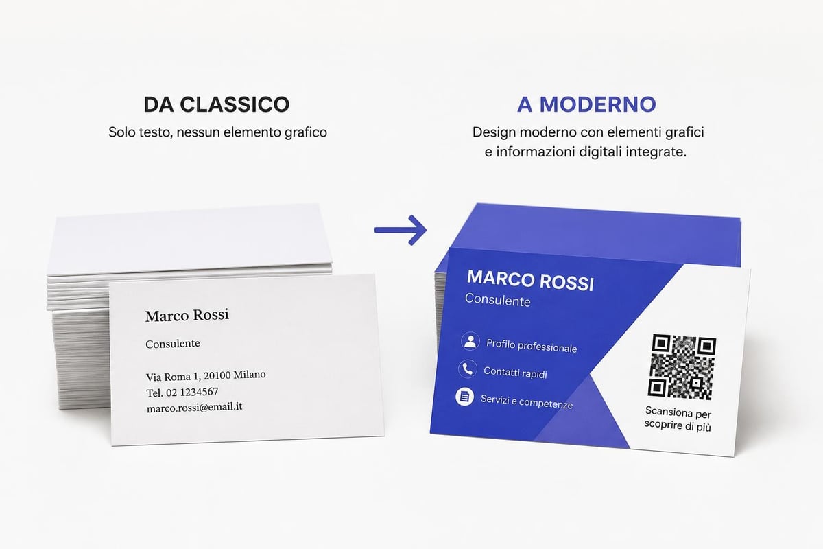 Evoluzione design carte di visita