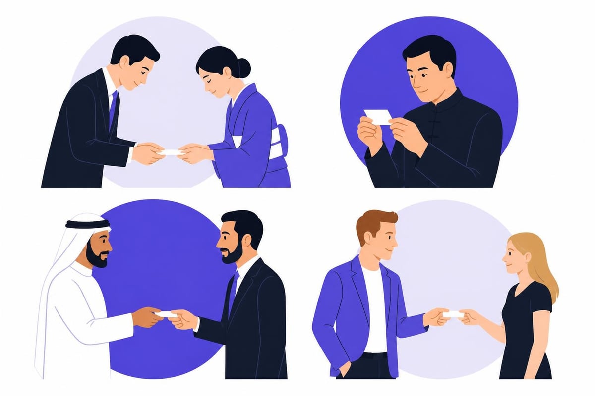 International business card exchange customs