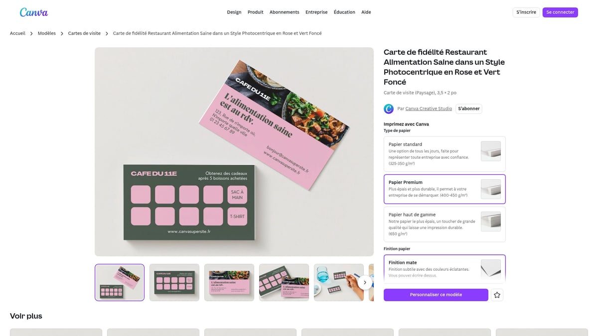 8 Cartes De Visite Modeles Tendance À Découvrir En 2026 - Carte De Visite Photo-Centrée – Canva