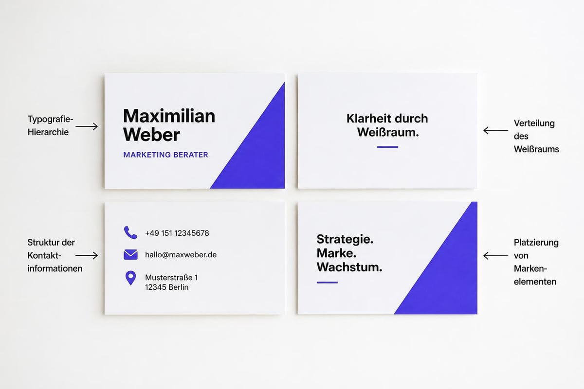Visitenkarten Design-Elemente