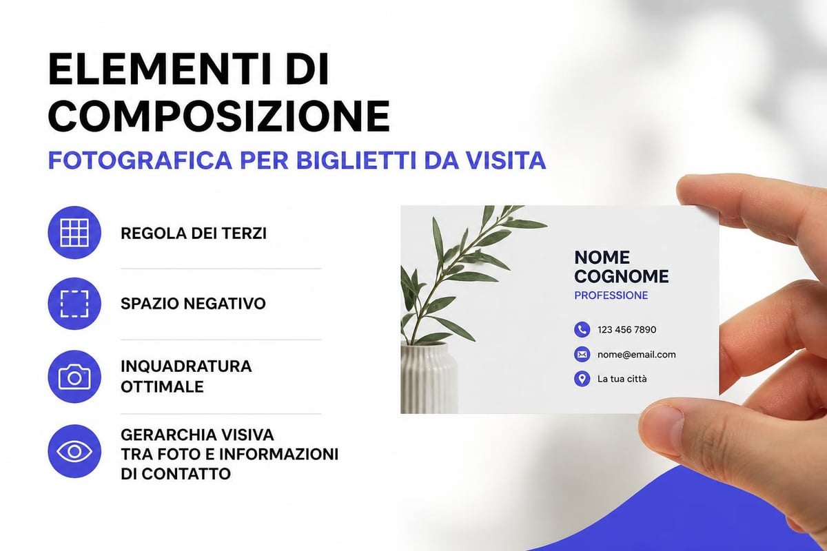 Composizione fotografica biglietto visita