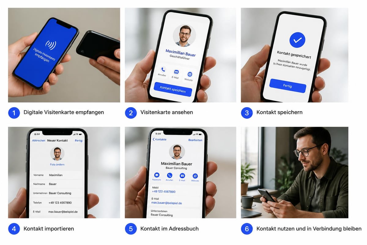 Mobile Visitenkarten-Nutzung