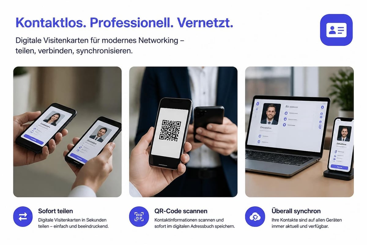 Digitale Visitenkarten Vernetzung