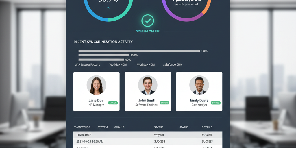 HR system integration dashboard