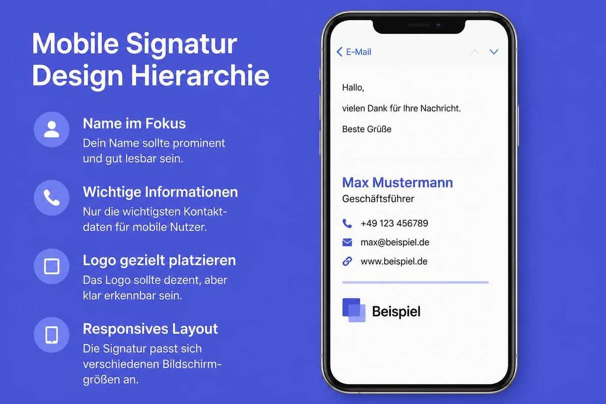 Mobile signature design elements