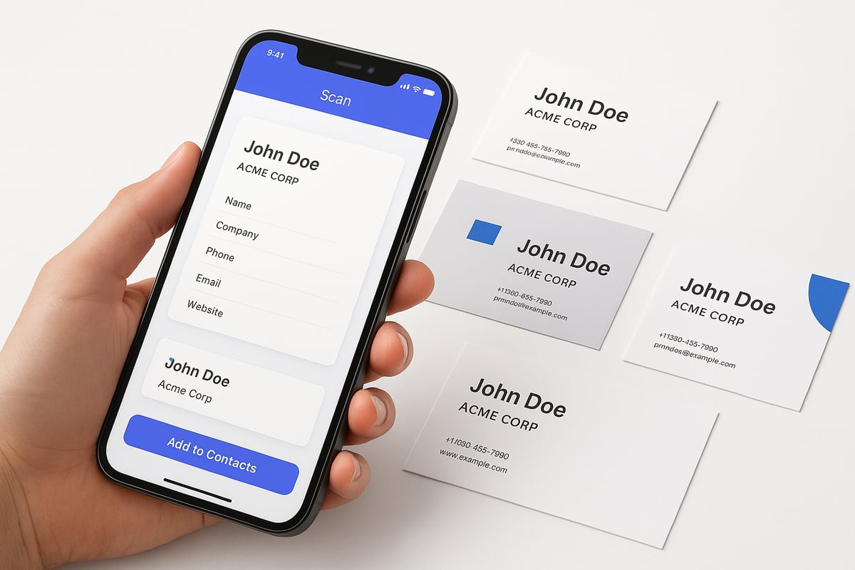 Die besten Methoden & Apps: Visitenkarten mit dem iPhone scannen