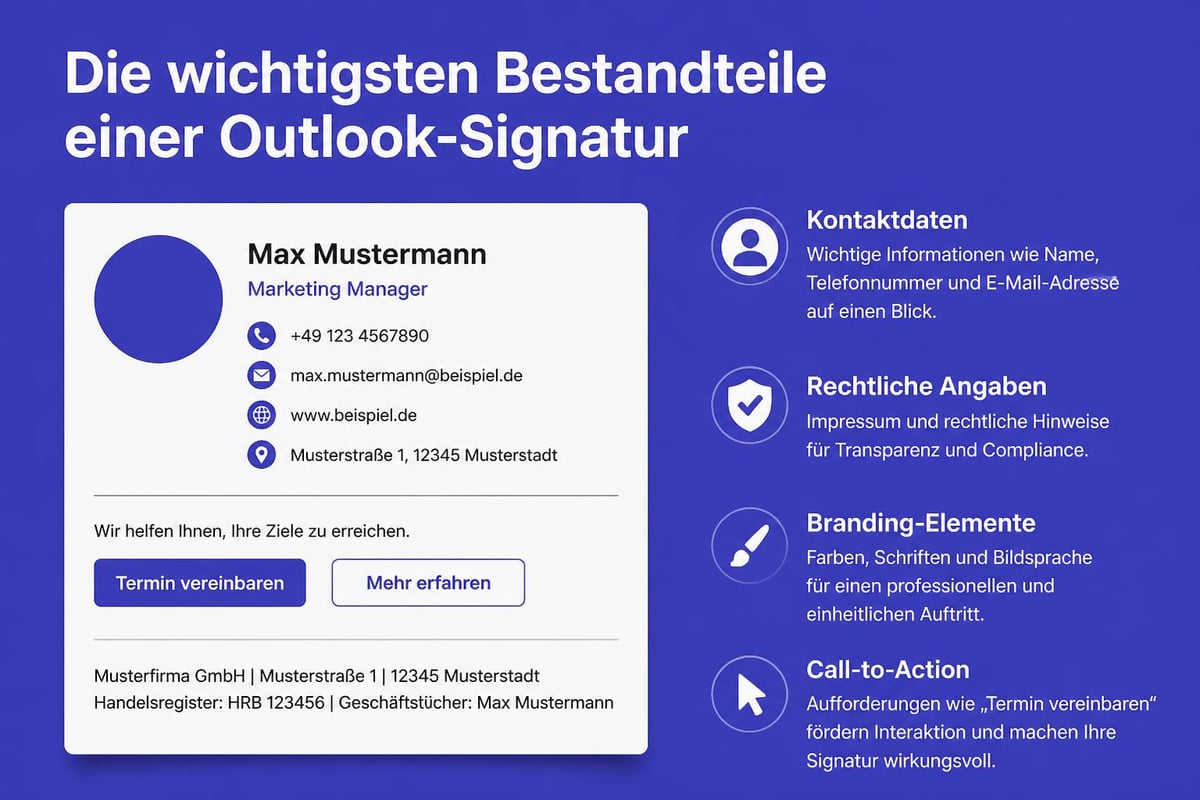 Outlook signature components