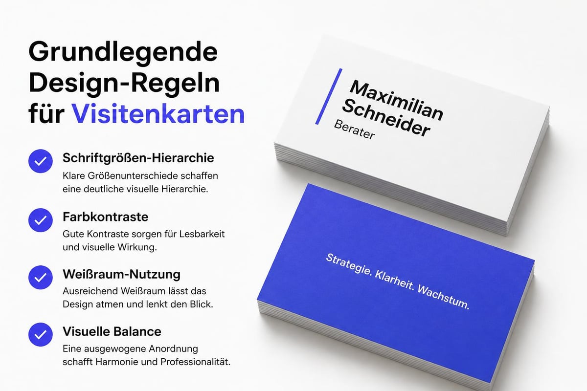 Visitenkarten Design-Prinzipien