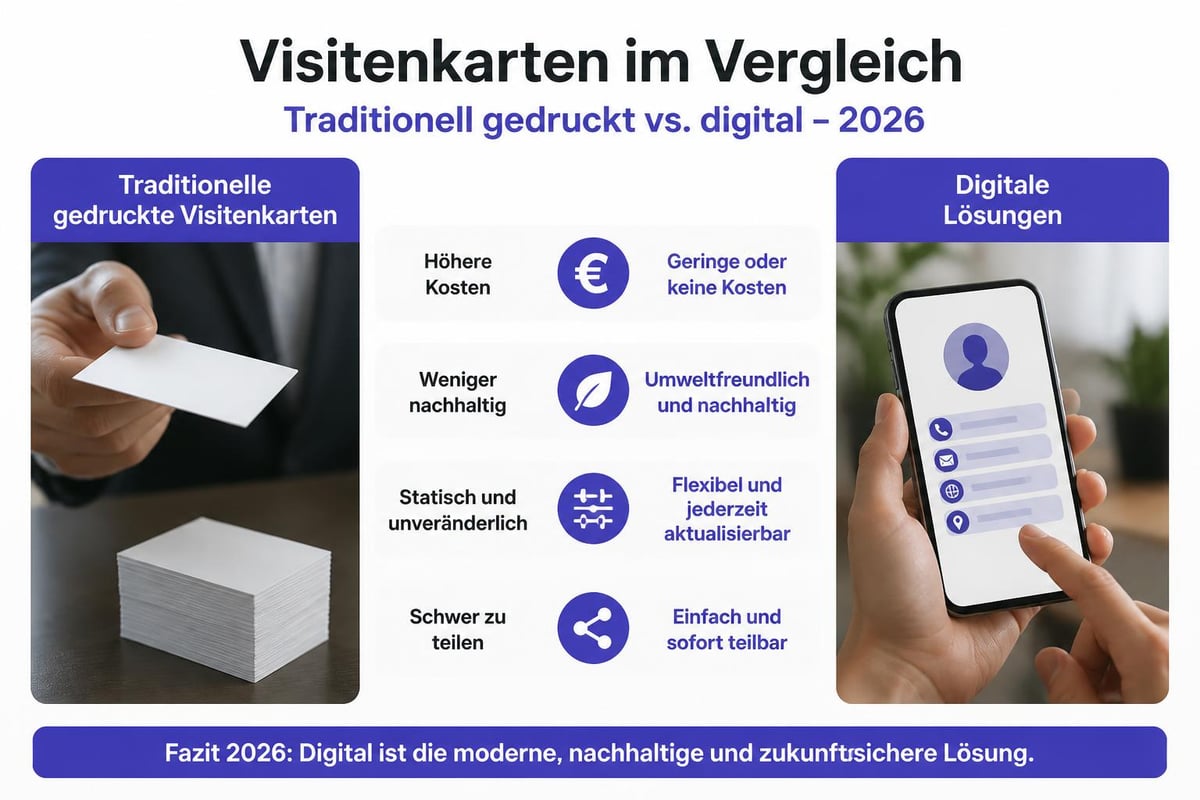 Digitale vs. gedruckte Visitenkarten