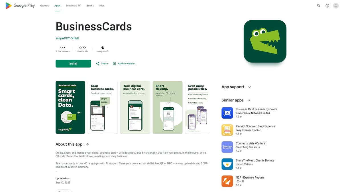 7 Top App Visitenkarte Tools 2025: Digital Vernetzen Leicht Gemacht - snapADDY Business Cards