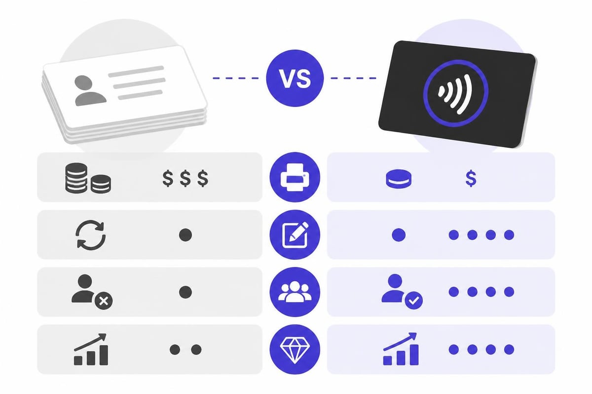NFC tag card ROI comparison