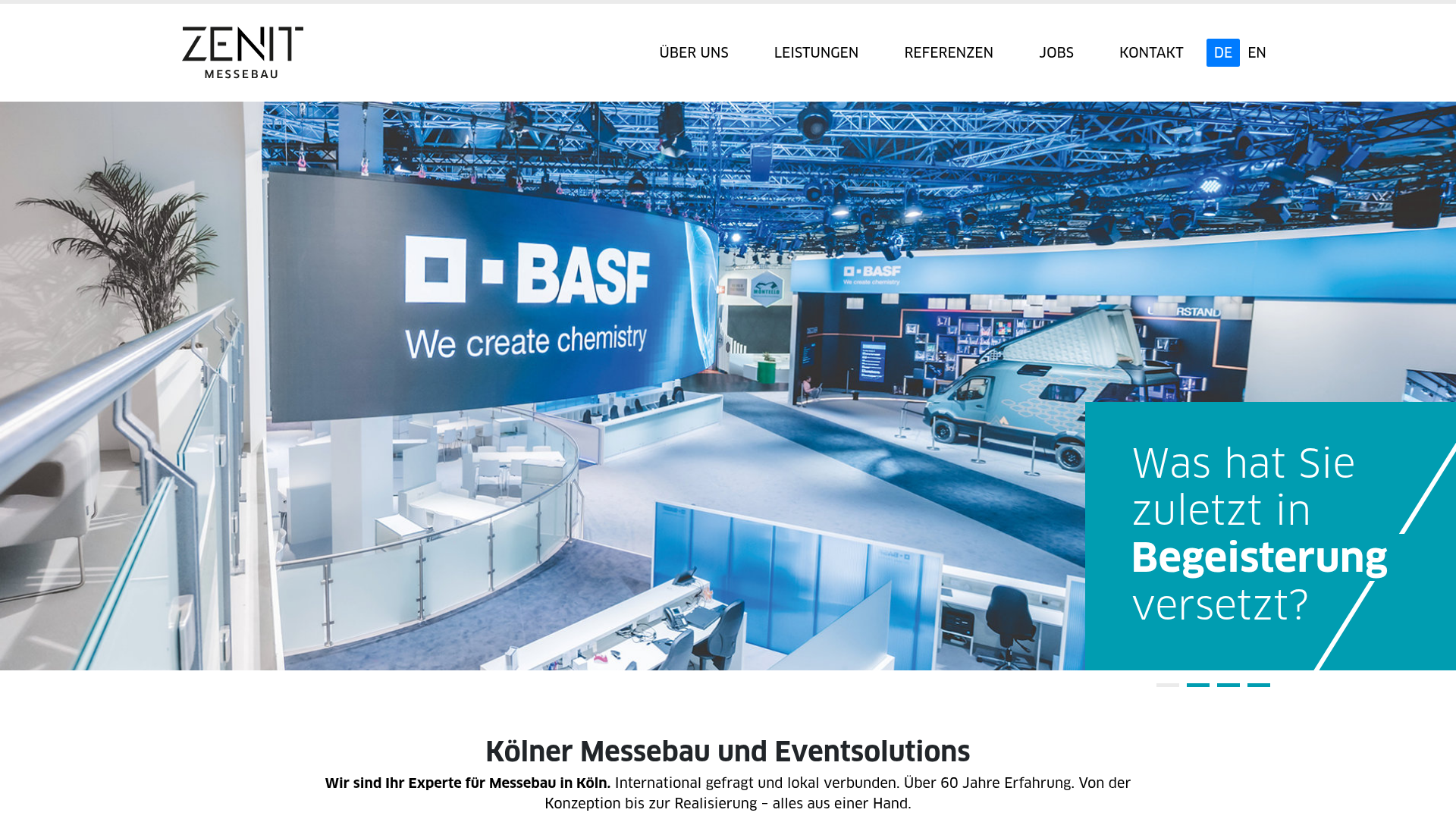 ZENIT Messebau Website