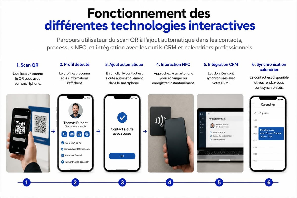 Technologies interactives des cartes de visite
