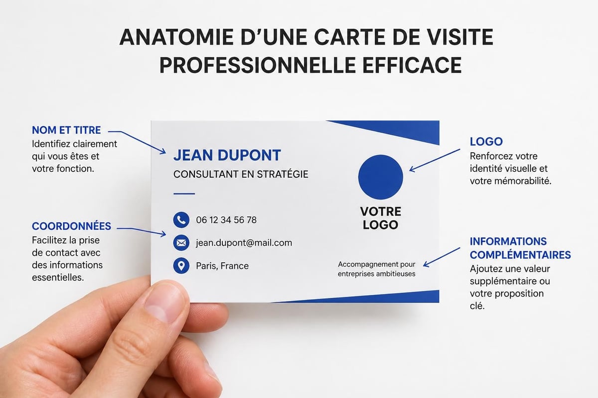 Éléments essentiels d'une carte de visite