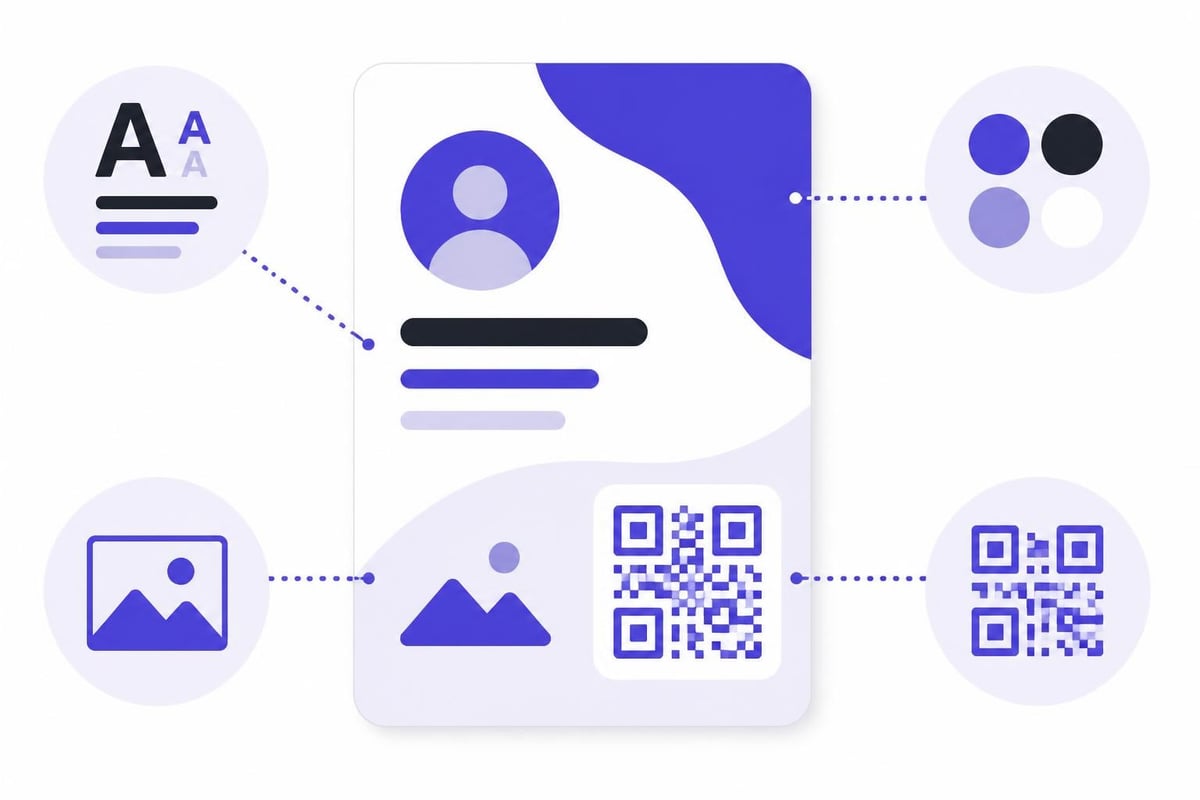 Instagram business card design elements