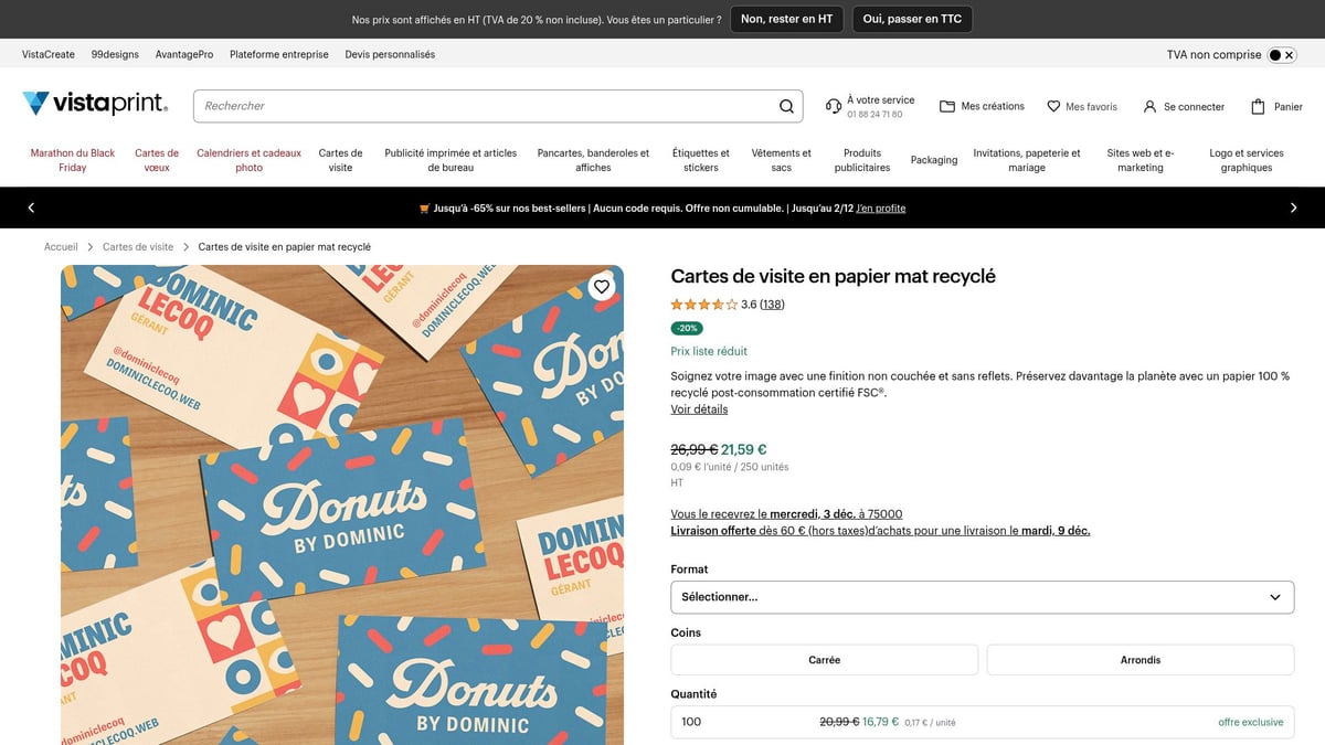 8 Carte De Visite Modèles Tendance À Découvrir En 2026 - Carte de visite écologique en papier recyclé – Vistaprint