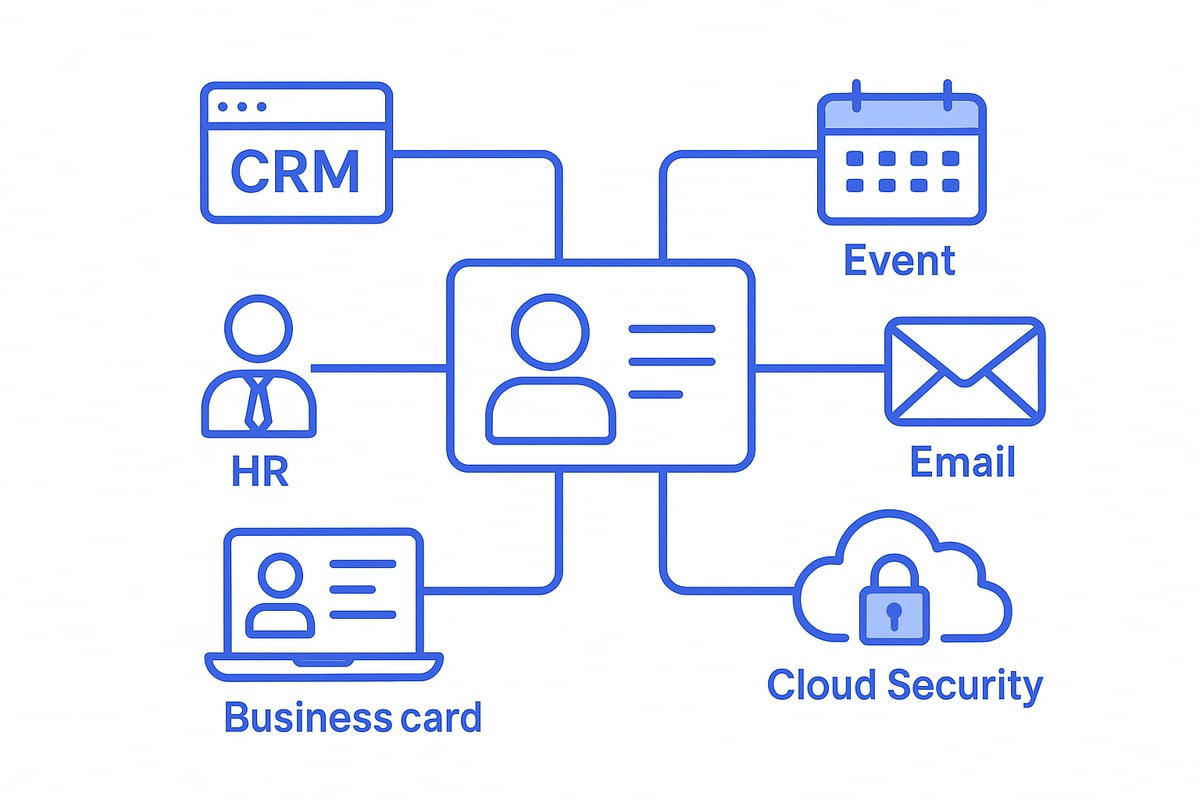 Integrating Digital Business Cards into Corporate Ecosystems