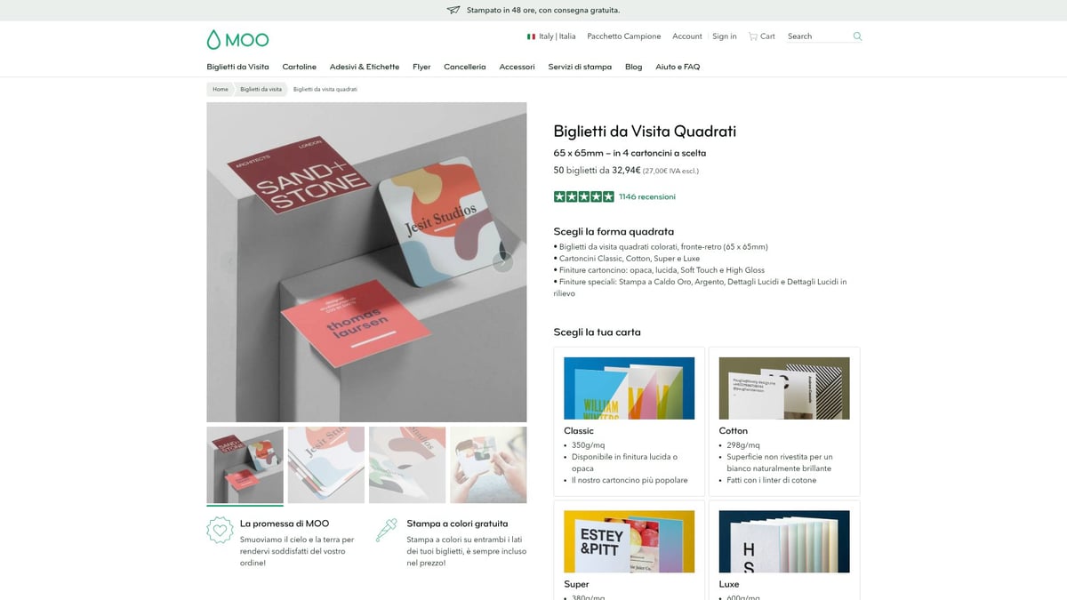 7 Biglietti da Visita Modelli Creativi per il 2025 - Biglietti da Visita Quadrati – MOO