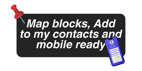 Map blocks, Add to my contacts and mobile ready