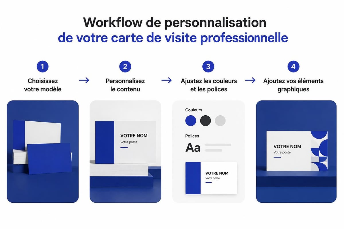 Processus de personnalisation de carte de visite