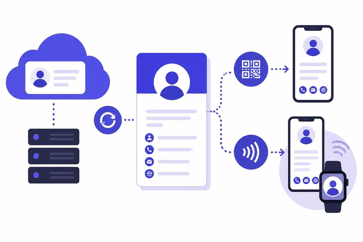 Digital card data flow