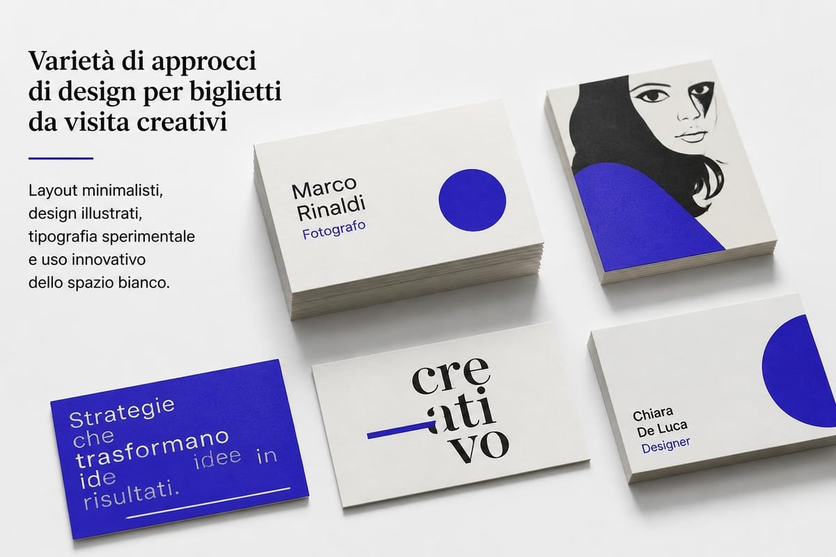 Esempi di stili creativi per biglietti da visita