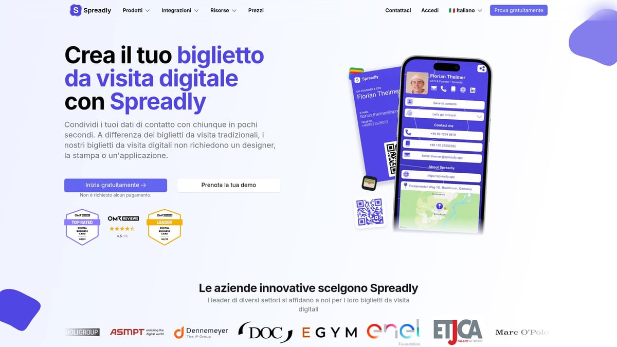 Guida Completa per Fare Biglietti da Visita nel 2025 - Biglietti da visita digitali con Spreadly: innovazione e praticità
