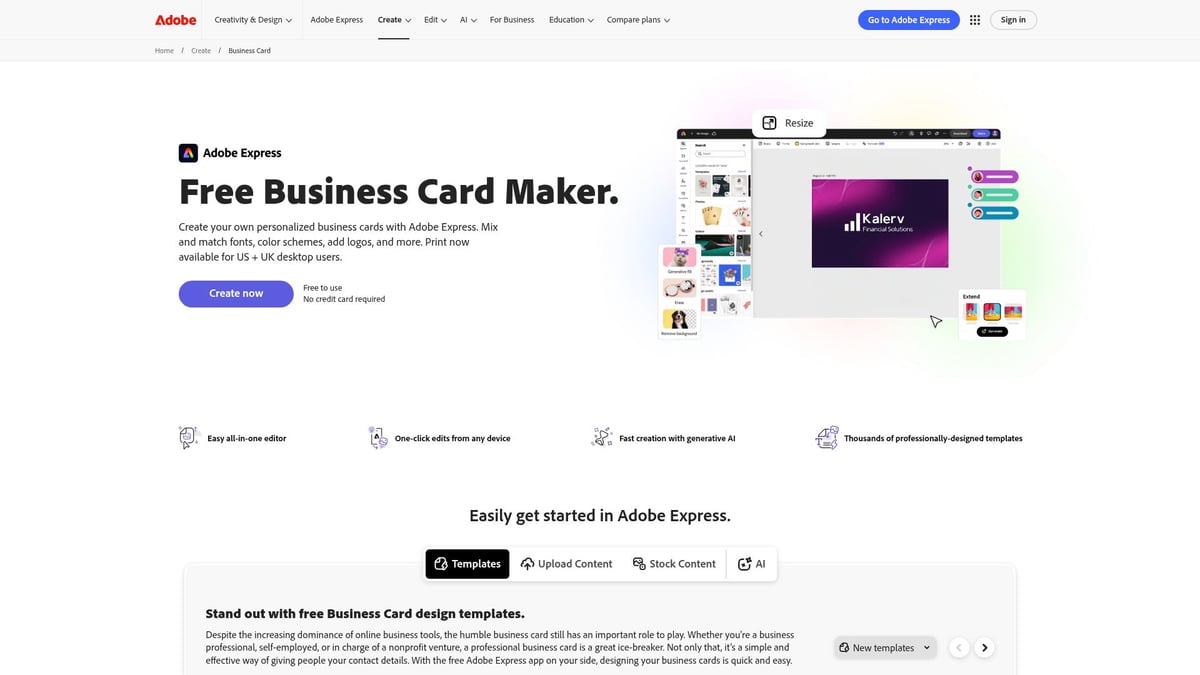 9 Essential Business Card Design Site Picks for 2025 - Adobe Express