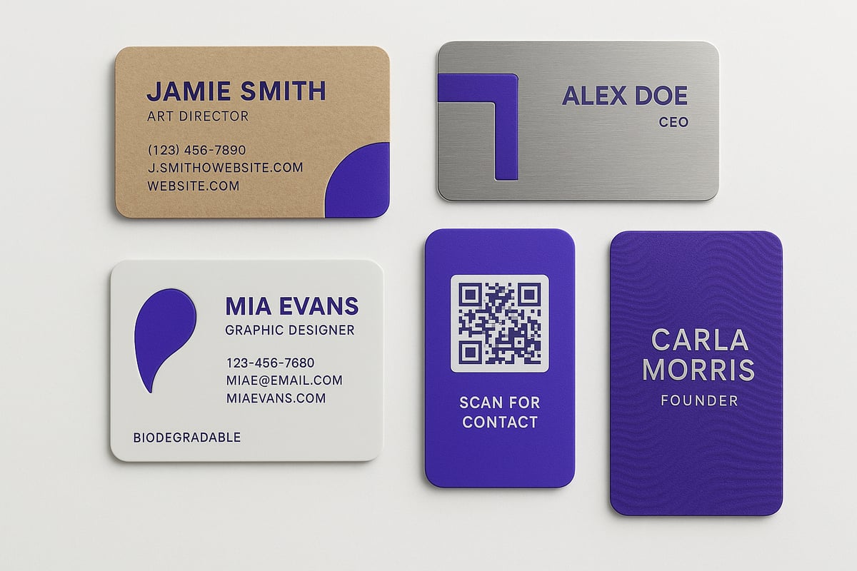 7 Idee Uniche di Biglietti da Visita di Design per il 2026