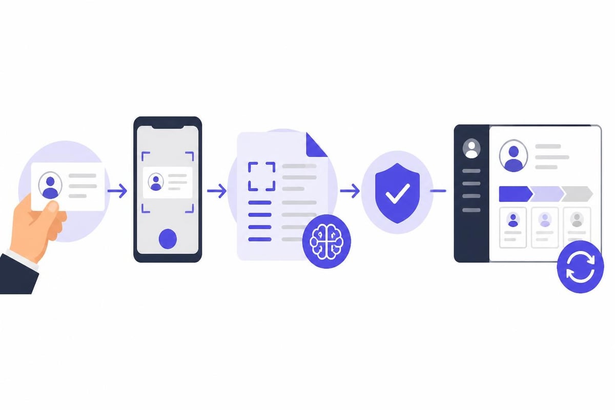 Business card scanning workflow