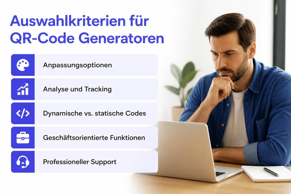 QR-Code Generator Auswahlkriterien