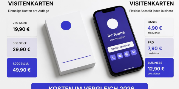 Kosten für Visitenkarten: Preisvergleich 2026
