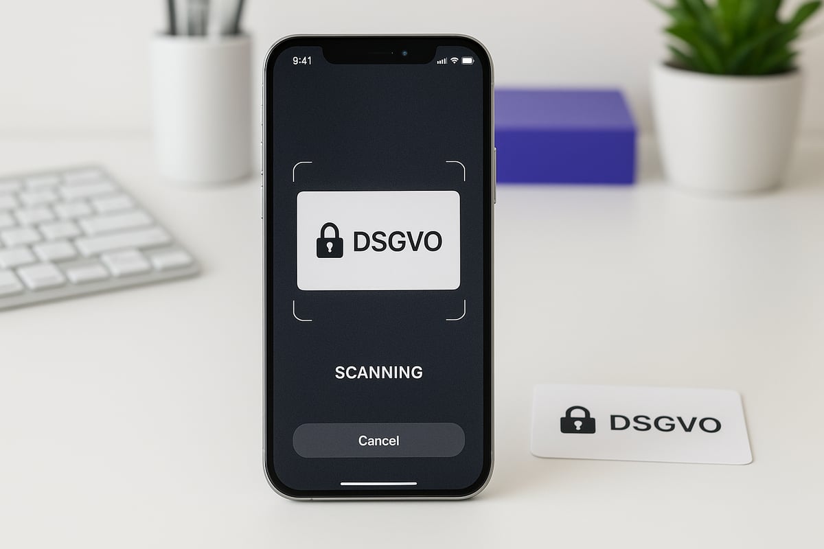 Datenschutz, Sicherheit und rechtliche Aspekte beim Visitenkarten-Scan