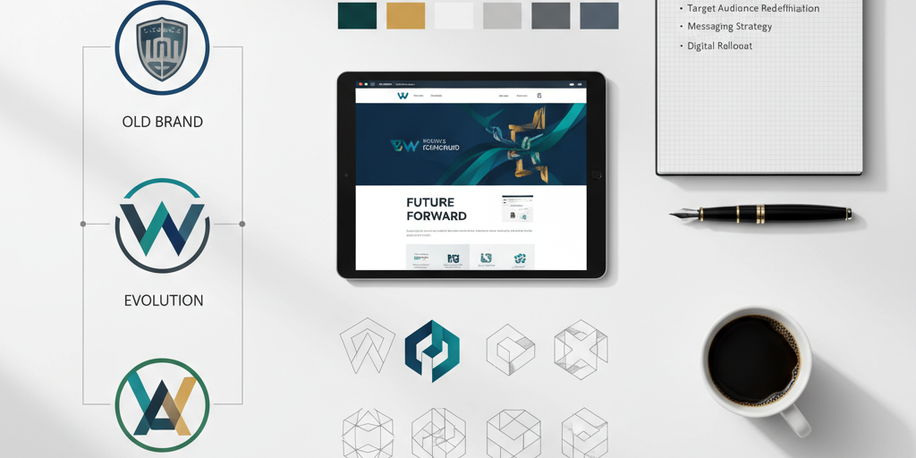 Concepto de rebranding empresarial