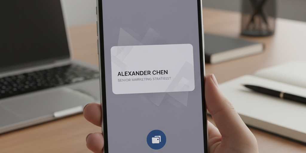 Ajout d'une carte de visite dans Apple Wallet