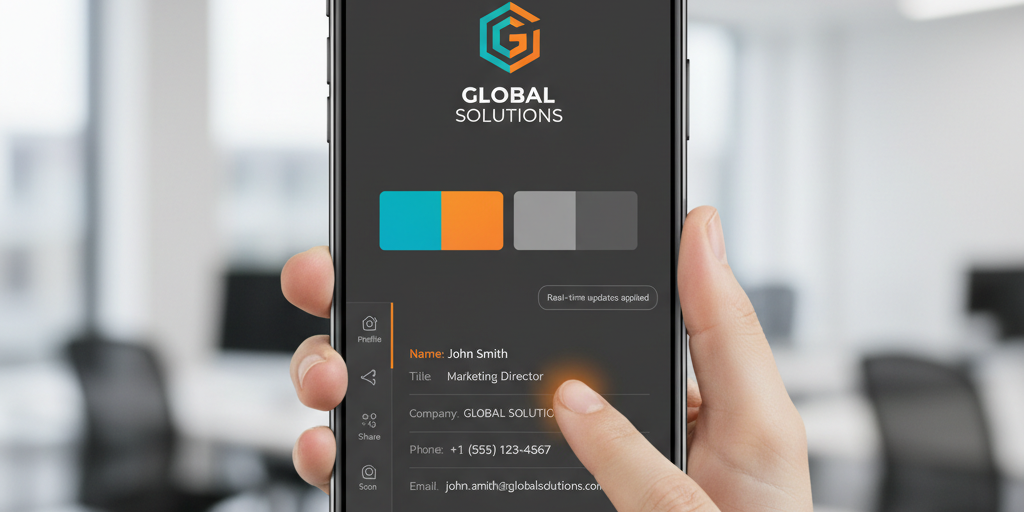 Actualización de tarjetas de visita digitales