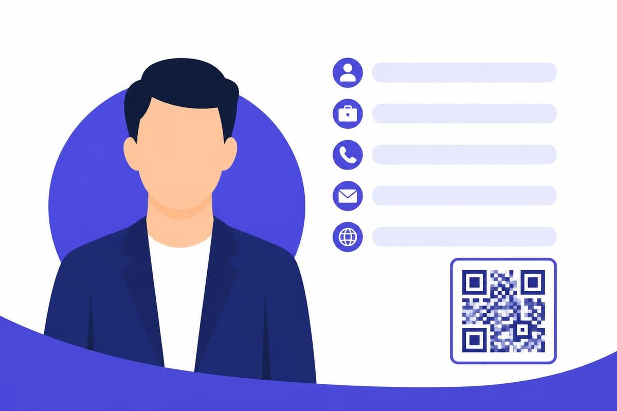 Contact information layout on virtual background