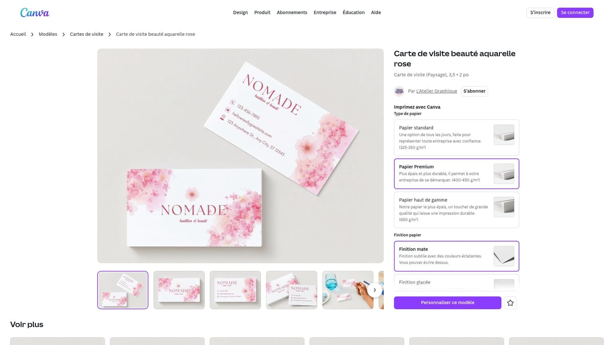 8 Carte De Visite Modeles Créatifs À Découvrir En 2026 - Carte de visite beauté aquarelle rose – Canva