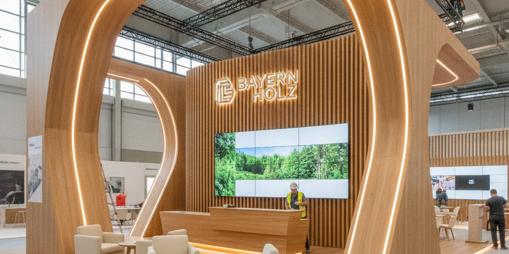 Modern exhibition booth construction Munich