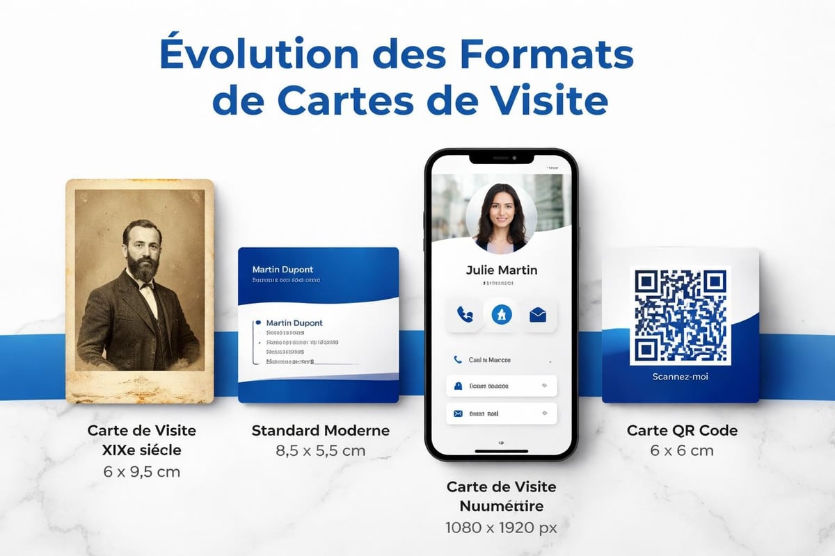 Évolution historique des cartes de visite