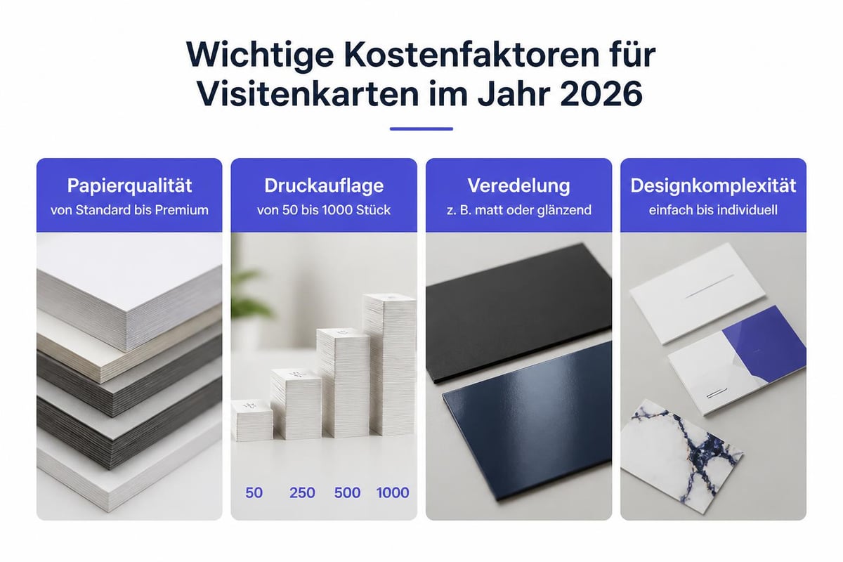 Visitenkarten Kostenfaktoren
