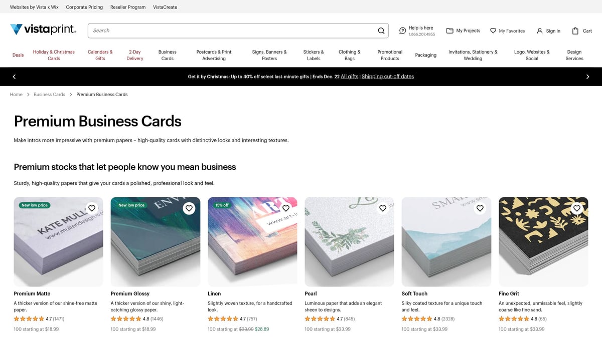 8 Top Business Cards For Professionals In 2026 - Vistaprint Premium Business Cards