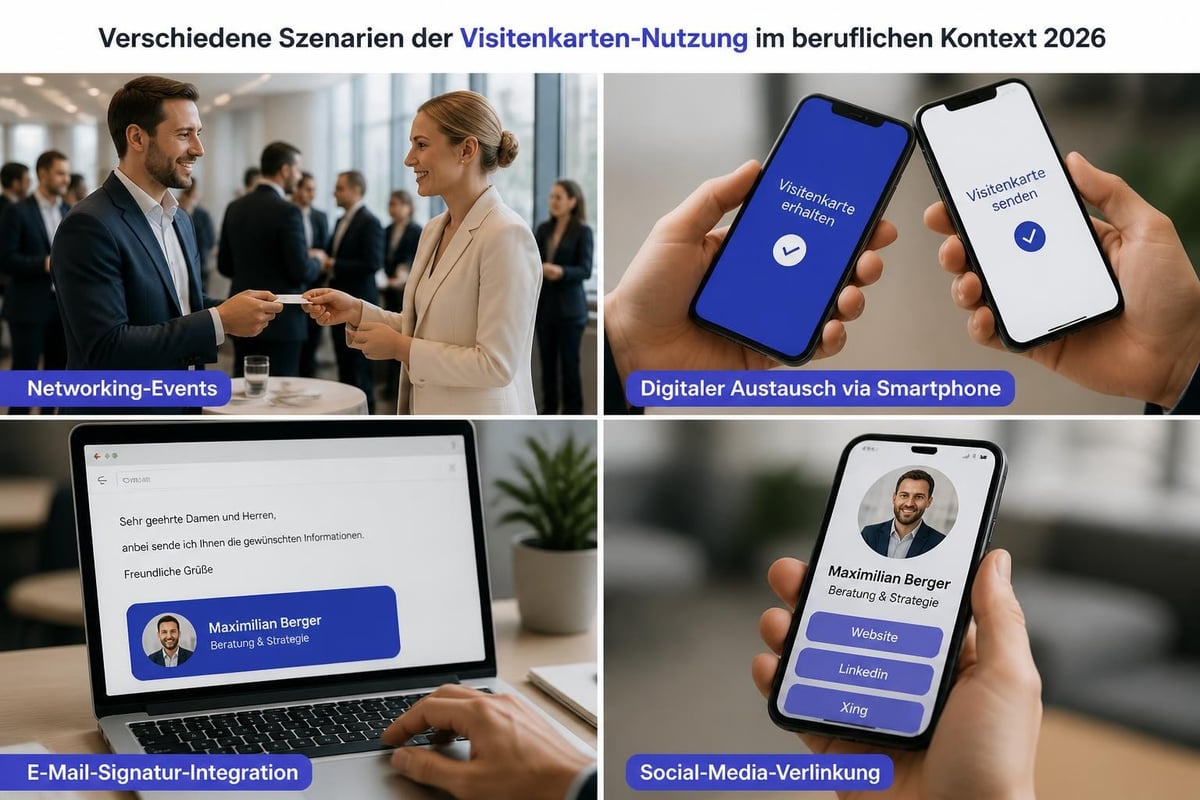 Visitenkarte nutzen