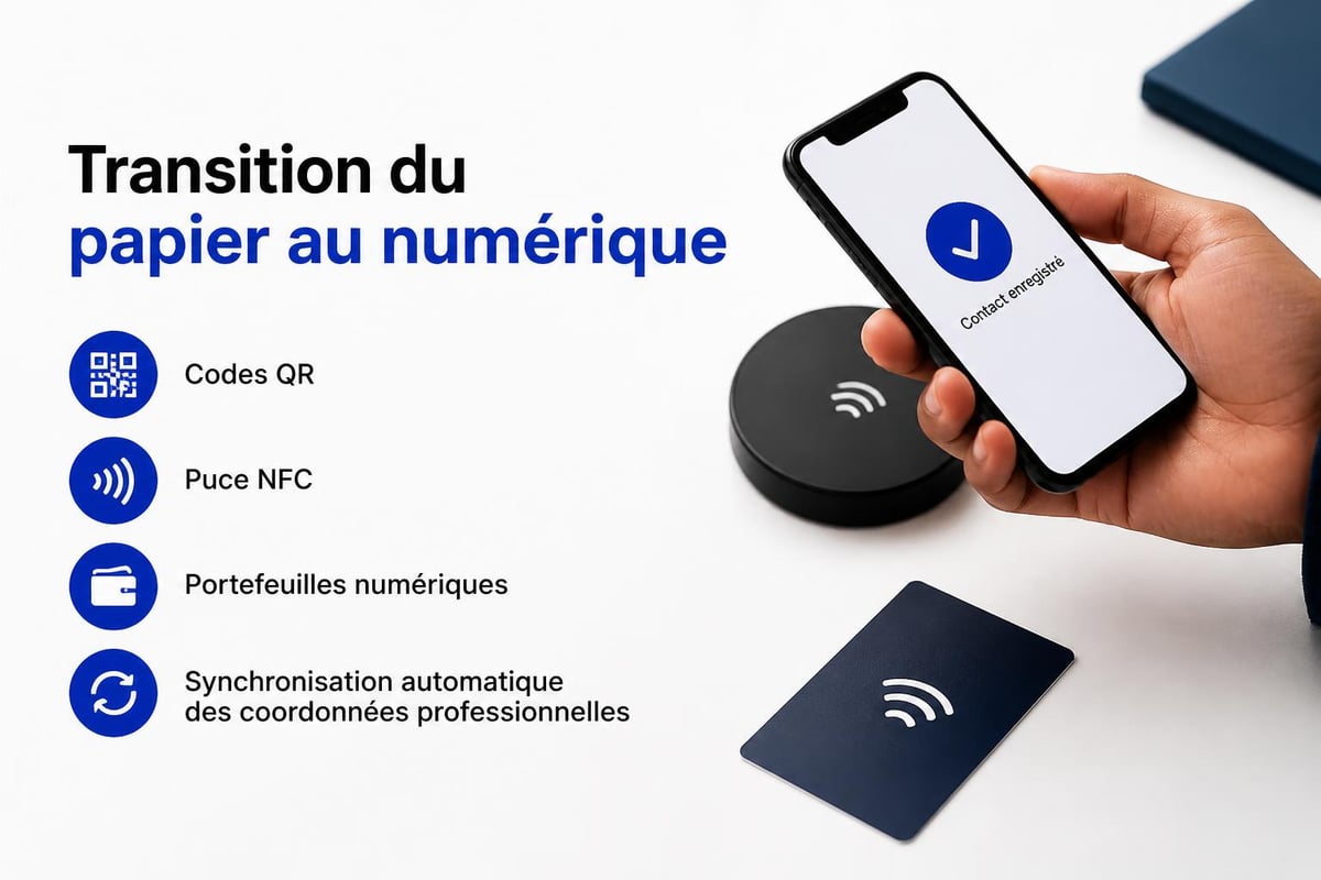 Technologies cartes visite numériques